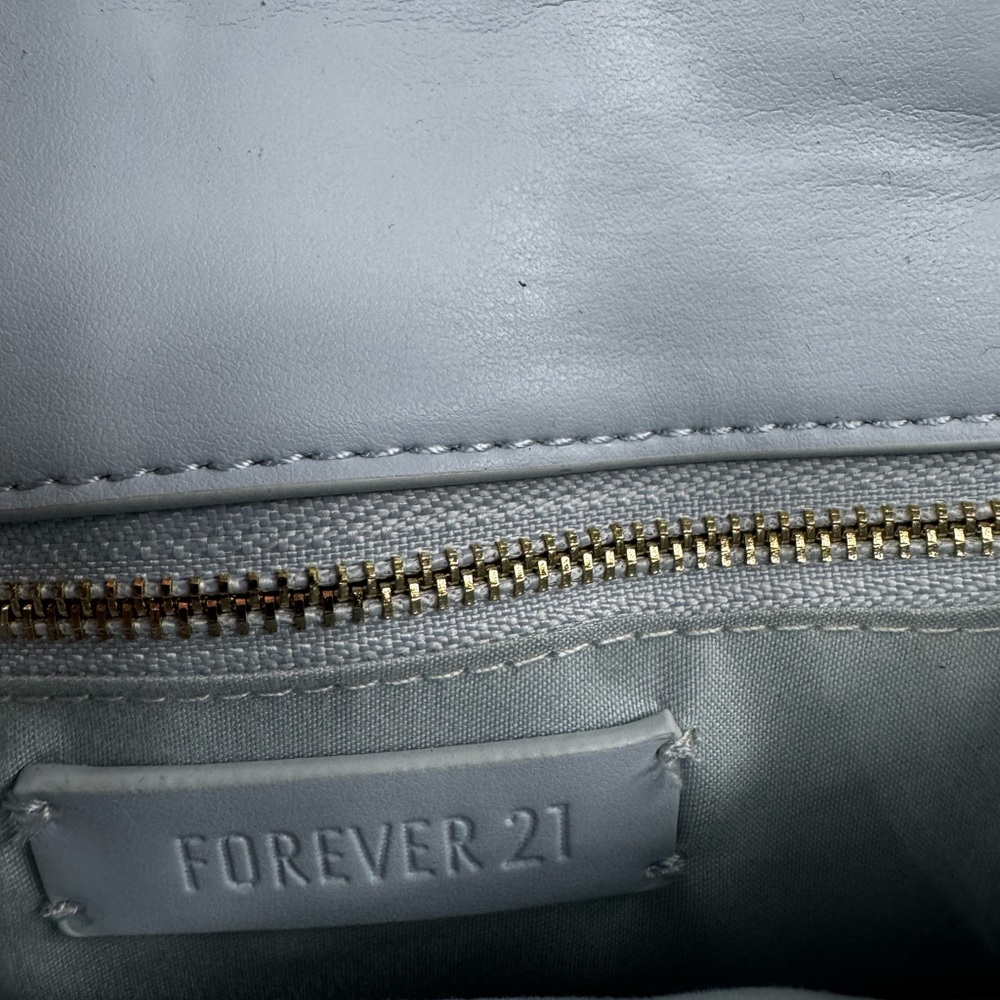 Forever 21 Blue  Bag with Gold Accents